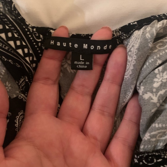 Black and white paisley printed romper - Picture 5 of 5